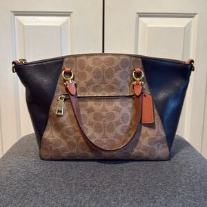 Coach Signature Crossbody Purse - Navy and Brown